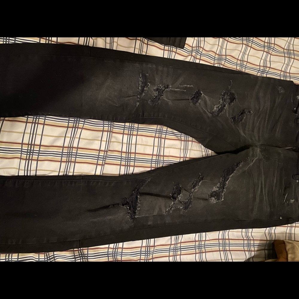 Hyperdenim black ripped